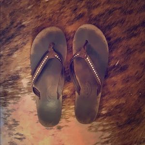 Rainbow Sandals with Crystals